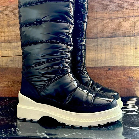 NIB Sam Edelman Camora Waterproof Puffer Tall Boots Black - Picture 3 of 11